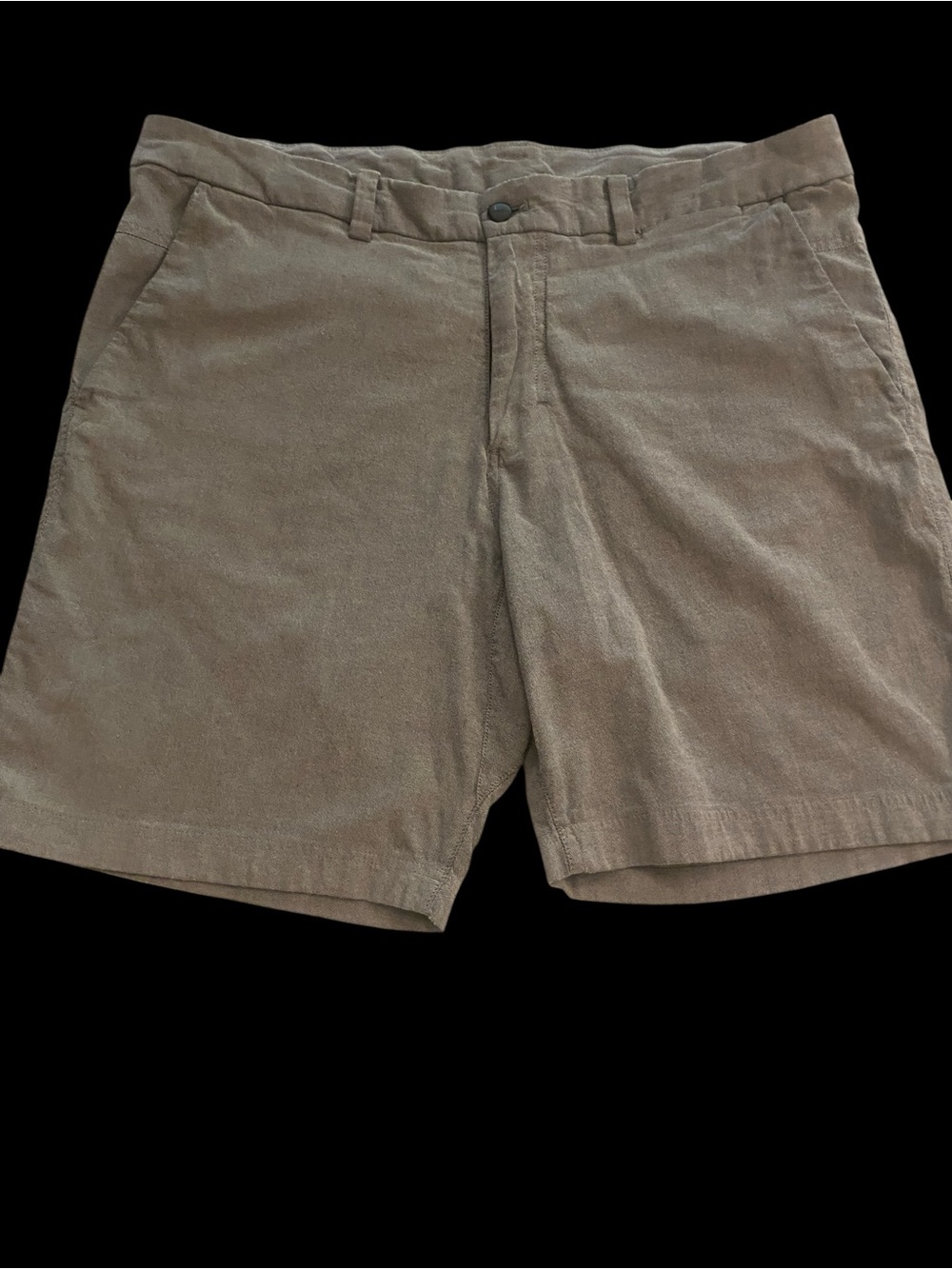 Lululemon Men's Gray Flat Front Shorts size 40 zipper button pockets